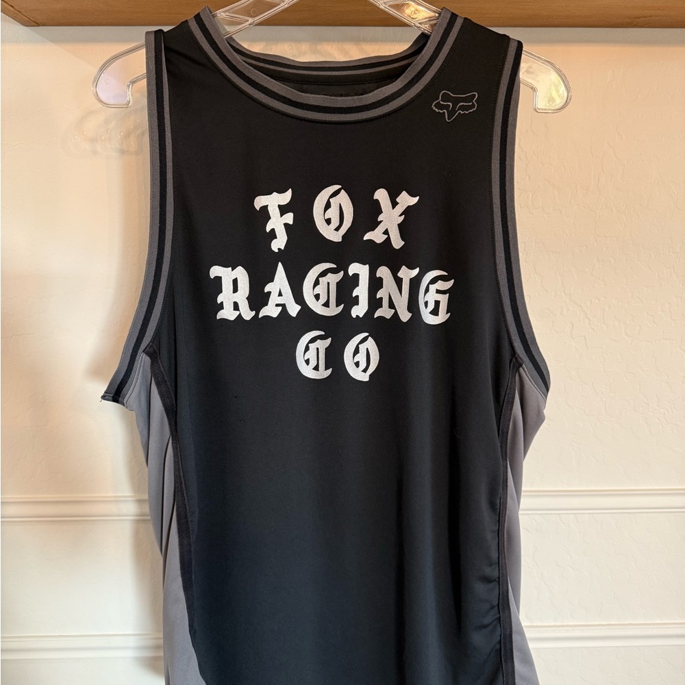 Fox Racing Black and Gray Tank Top